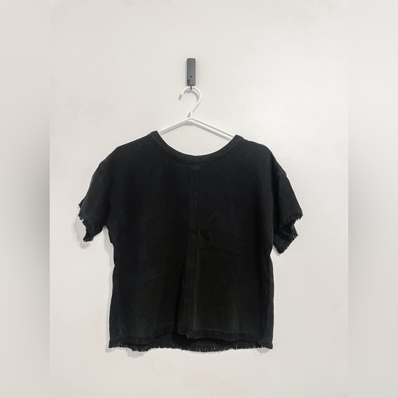 Maven West 100% Tencel Black Fringe Shirt - Picture 3 of 6